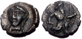 Persia, Achaemenid Empire, AR Tetartemorion, (Silver, 0.18 g 5 mm), Time of Artaxerxes II to Darius III, 375-330 BC.