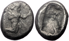 Persia, Achaemenid Empire, AR Siglos. (Silver, 5.14 g 16 mm), Uncertain King, 5th-4th Century BC. Sardes.