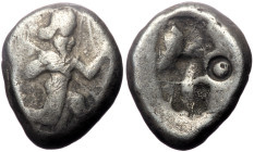 Persia, Achaemenid Empire, AR Siglos. (Silver, 5.41 g 16 mm), Time of Darios I to Xerxes II (485-420 BC). Sardes.