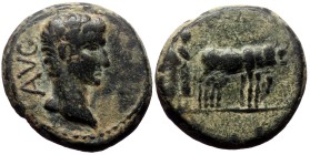 Macedon, Uncertain (Philippi?). Augustus. AE. (Bronze, 5.50 g. 18 mm.) 27 BC-14 AD.