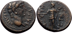 Lydia. Mastaura. Nero. AE. (Bronze, 5.00 g. 18 mm.) 54-68 AD.
