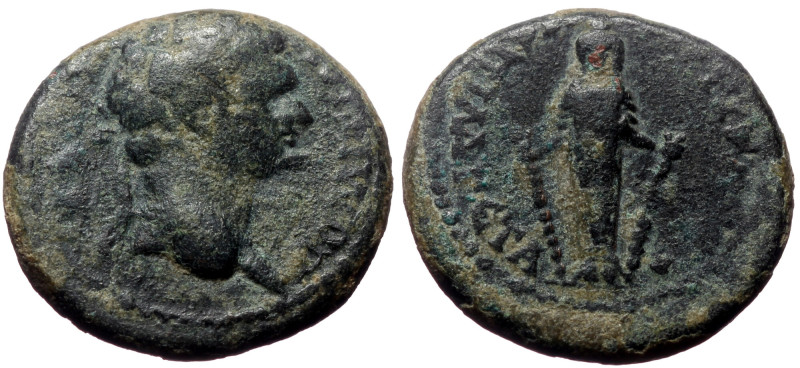 Lydia, Philadelphia. Domitian. AE. (Bronze, 4.41 g. 17 mm.) 81-96 AD. Lydia, Phi...