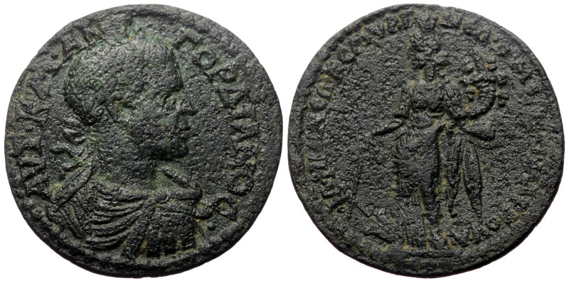 Lydia, Philadelphia. Gordian III. AE. (Bronze, 11.91 g. 30 mm.) 238-244 AD. Aur ...