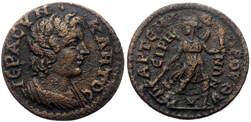 Lydia, Thyatira. Pseudo-autonomous. AE. (Bronze, 4.90 g. 22 mm.) Times of Philip...