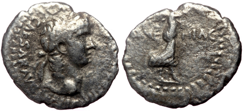 Cappadocia, Caesarea. Nero. AR, Hemidrachm. (Silver, 1.28 g. 15 mm.) 54-68 AD. C...