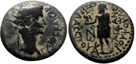 Phrygia, Aezanis. Caligula. AE. (Bronze, 4.79 g. 20 mm.) 37-41 AD.