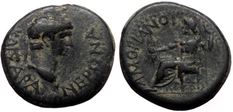 Phrygia, Amorium. Nero. AE. (Bronze, 4.04 g. 18 mm.) 54-68 AD. Phrygia, Amorium....