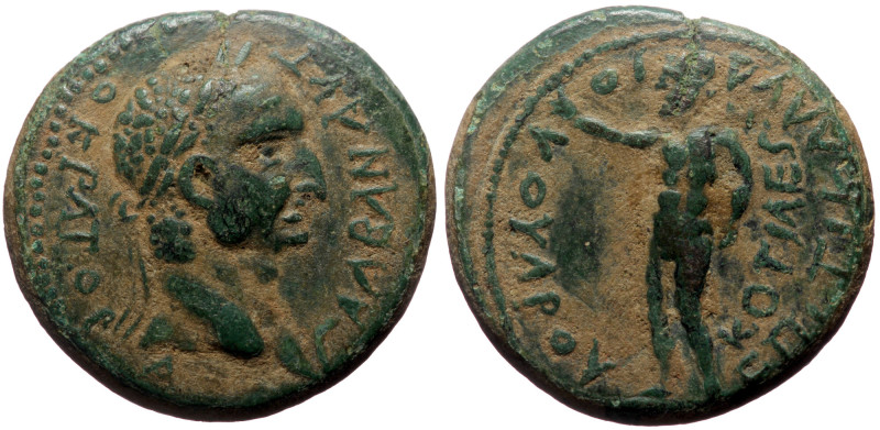 Phrygia, Cotiaeum. Galba. AE. (Bronze, 6.00 g. 20 mm.) 68-69 AD. Uncertain, magi...
