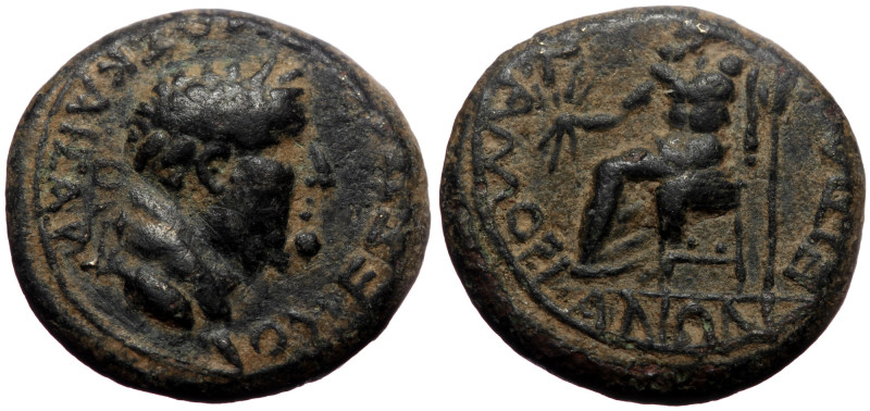 Phrygia, Amorium. Vespasian. AE. (Bronze, 5.03 g, 18mm) 69-54 AD. L. Vipsanios S...