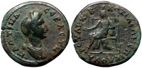 Phrygia, Cotiaeum. Plotina, Augusta. AE (Bronze, 9.04 g. 26 mm.) 105-123 AD. Cl. Varus, magistrate.