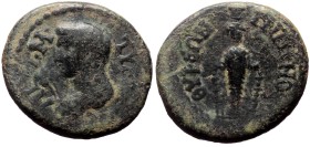 Phrygia. Grimenothyrae. Pseudo-autonomous: time of Trajan. AE. (Bronze, 5.47 g. 19 mm.) 98-117 AD. Magistrate, Loukios T