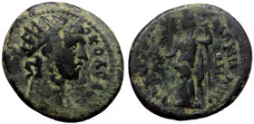 Phrygia, Colossae. Hadrian. AE. (Bronze, 2.84 g. 18 mm.) 117-138 AD. Magistrate, Cl. Eugenetoriane.