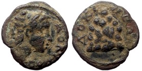 Phrygia, Docimeum. Pseudo-autonomous. AE. (Bronze, 2.42 g. 18 mm.) 2nd-3rd centuries. Obv: Dokimos head, r. Rare!