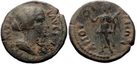 Phrygia, Amorium. Faustina II. AE. (Bronze, 4.10 g. 19 mm.) circa 152-176 AD.