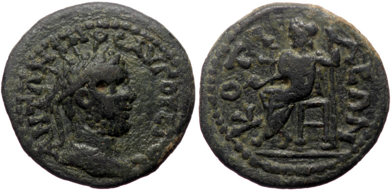Phrygia, Cotiaeum. Caracalla. AE. (Bronze, 3.95 g. 18 mm.) 198-217 AD. Phrygia, ...