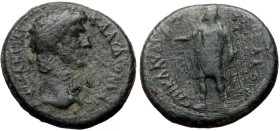 Phrygia, Aezani. Claudius. AE. (Bronze, 4.21 g. 19 mm.) 41-54 AD. Klaudios Hierax, magistrate.