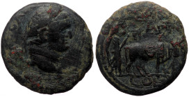 Pisidia, Antioch. Titus as Caesar. AE. (Bronze, 6.28 g. 21 mm.) 69-79 AD.