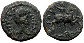Pisidia, Baris. Geta. AE. (Bronze, 3.41 g. 15 mm.) 198-209 AD.