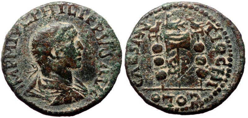 Pisidia, Antioch. Philip I The Arab. AE. (Bronze, 10.15 g. 21 mm.) 244-249 AD. P...