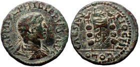 Pisidia, Antioch. Philip I The Arab. AE. (Bronze, 10.15 g. 21 mm.) 244-249 AD.