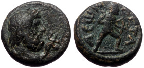 Pamphylia, Attalea. Pseudo-autonomous issue. AE. (Bronze, 3.47 g. 14 mm.) Time of Marcus Aurelius, 161-180 AD.