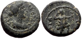 Pamphylia, Perge. Faustina II. AE. (Bronze, 3.55 g. 15 mm.) 147-175 AD.