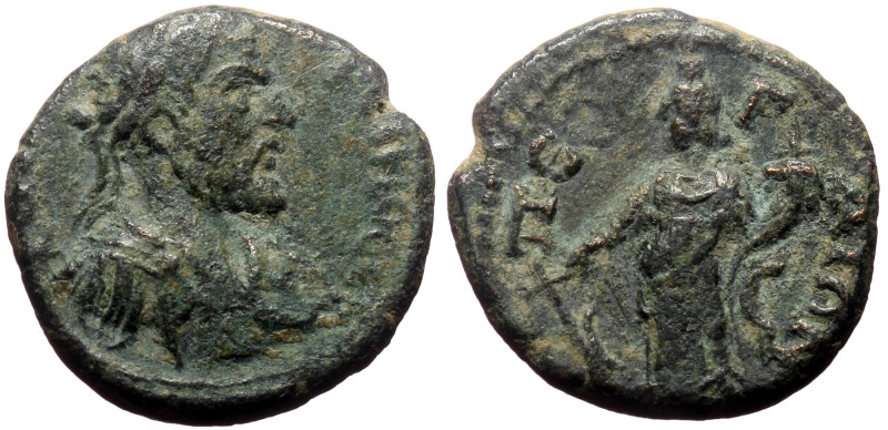 Pamphylia, Perge. Macrinus. AE. (Bronze, 4.14 g. 19 mm.) 217-218 AD. Pamphylia, ...