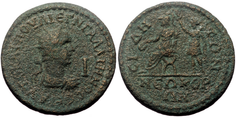 Pamphylia, Side. Gallienus. AE, 10 Assaria. (Bronze, 17.58 g. 27 mm.) 253-268 AD...