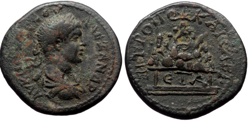 Cappadocia, Caesarea. Severus Alexander. AE. (Bronze, 12.31 g. 27 mm.) 222 AD. C...