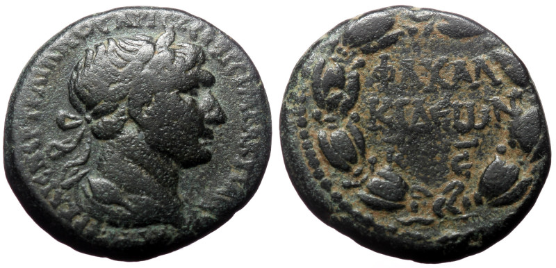 Syria Chalcis ad Belum. Trajan. AE. (Bronze, 12.96 g. 24 mm.) 98-117 AD. Syria C...