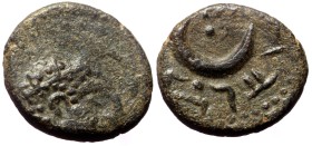 Mesopotamia, Carrhae. Elagabalus, AE (Bronze, 1.84 g 12 mm.), 218-222 AD.