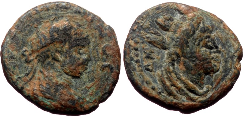 Mesopotamia. Edessa. Elagabal. AE. (Bronze, 2.90 g. 11 mm.) 218-222 AD. Mesopota...