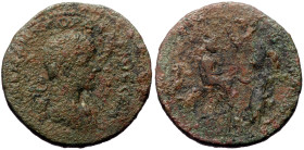 Mesopotamia, Edessa. Royal coinage. Gordian III (Augustus); Abgar X (king). AE. (Bronze, 20.83 g. 33 mm.) 239-242 AD.