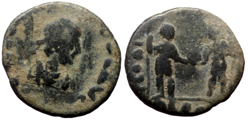 Uncertain. AE. (Bronze, 1.17 g. 12 mm.) 1st-3rd century AD. Uncertain. AE. (Bron...
