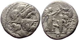 C. Fundanius AR Quinarius (Silver, 1.78g, 13mm) Rome, 101 BC.