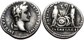 Augustus (27 BC-AD 14). AR, Denarius. (Silver, 3.73 g. 19 mm.) Lugdunum.