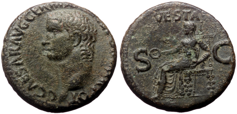 Caligula (37-41) AE As, Rome 37-38 AD, Caligula (37-41) AE As, Rome 37-38 AD,
O...