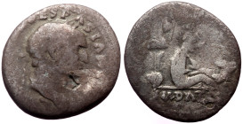 Vespasian (69-79) AR denarius Judaea Capta issue. Rome, 69-70.