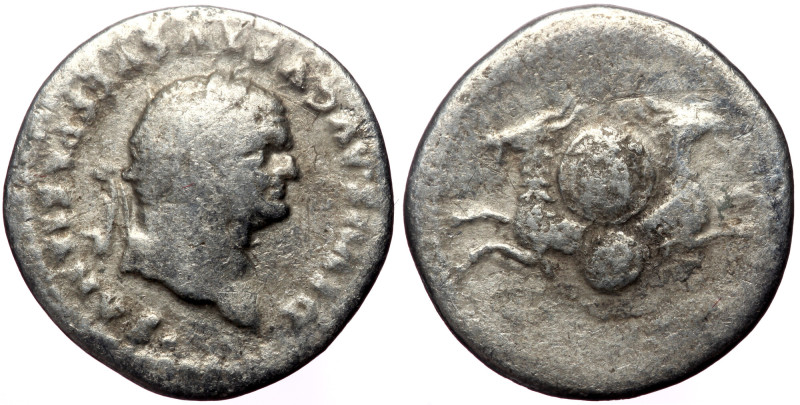 Titus (79-81), in honour of Vespasian, AR denarius (Silver, 2.79g, 17mm) Rome, 8...