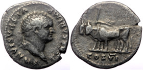 Titus as Caesar (69-79). AR, Denarius. (Silver, 2.94 g. 19 mm.) Rome.