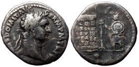 Domitian AR Denarius Rome, AD 88. Extremely