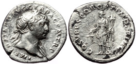 Trajan (98-117). AR, Denarius. (Silver, 2.98 g. 19 mm.) Rome.