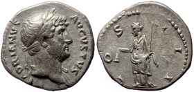 Hadrian (117-138) AR, Denarius. (Silver, 3.79 g. 18 mm.) Rome.