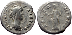 Faustina I (138-140). AR, Denarius. (Silver, 3.20 g. 17 mm.) Rome.