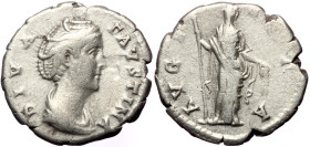 Diva Faustina I (Died 140/1). AR, Denarius. (Silver, 3.28 g. 26 mm.) Rome.