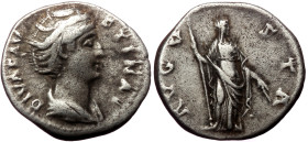 Diva Faustina (died 140/141) AR denarius, Rome