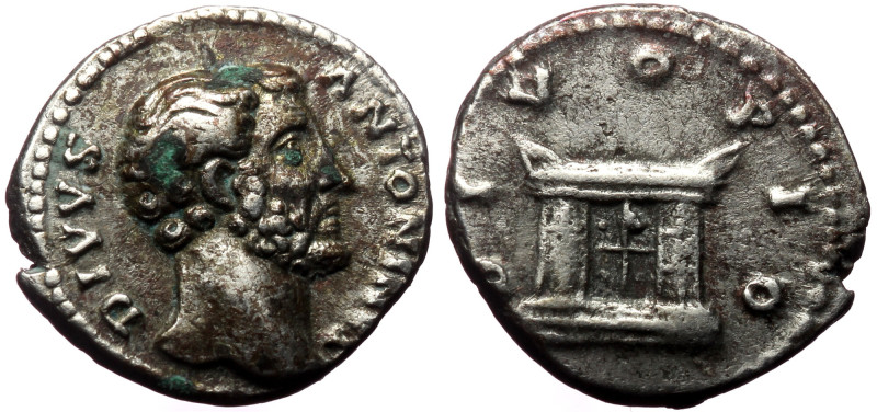 Divus Antoninus Pius (Died 161) AR Denarius; Rome, Divus Antoninus Pius (Died 16...