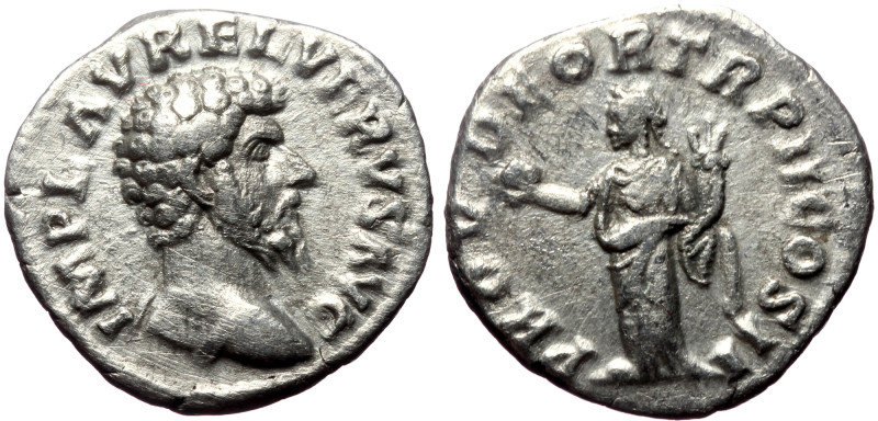 Lucius Verus (161-169). Denarius. (Silver, 3.03 g. 17 mm.) Rome. Lucius Verus (1...