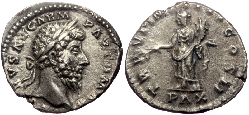 Lucius Verus (161-169). AR, Denarius. (Silver, 3.37 g. 17 mm.) Rome. Lucius Veru...