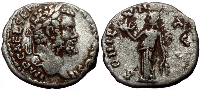 Septimius Severus (193-211). AR, Denarius. (Silver, 2.68 g. 17 mm.) Rome. Septim...